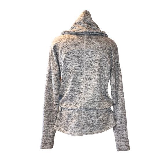 Athleta Heather Gray Kickback Sweatshirt Zip Up Cowl Neck Jacket Size M - Picture 4 of 12
